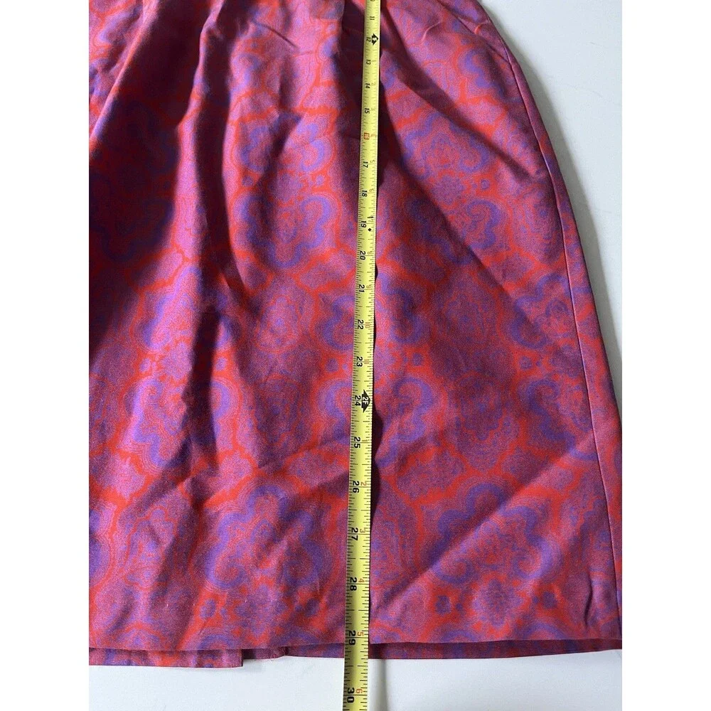 J. Crew Ella Dress in Medallion Paisley Print Silk Cotton Blend Size 8